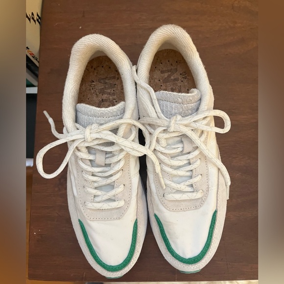 Woden Nellie Soft Sneaker in Basil / White - Picture 4 of 7